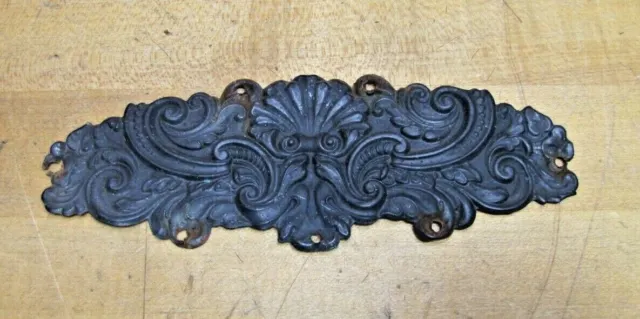 Antique Ornamental Decorative Arts Hardware Element Thin Metal High Relief