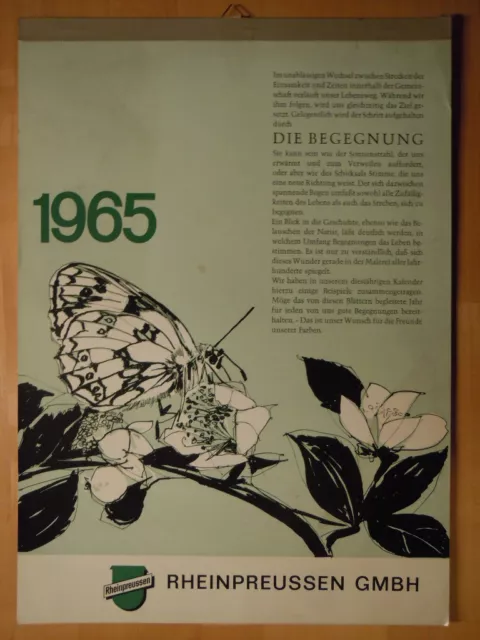 RHEINPREUSSEN KALENDER  1965   Jahreskalender  Reisekalender  RHEINPREUßEN
