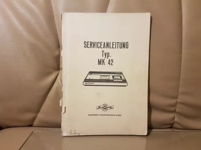 BRG Budapesti MK42 mazzo cassette manuale di servizio in tedesco