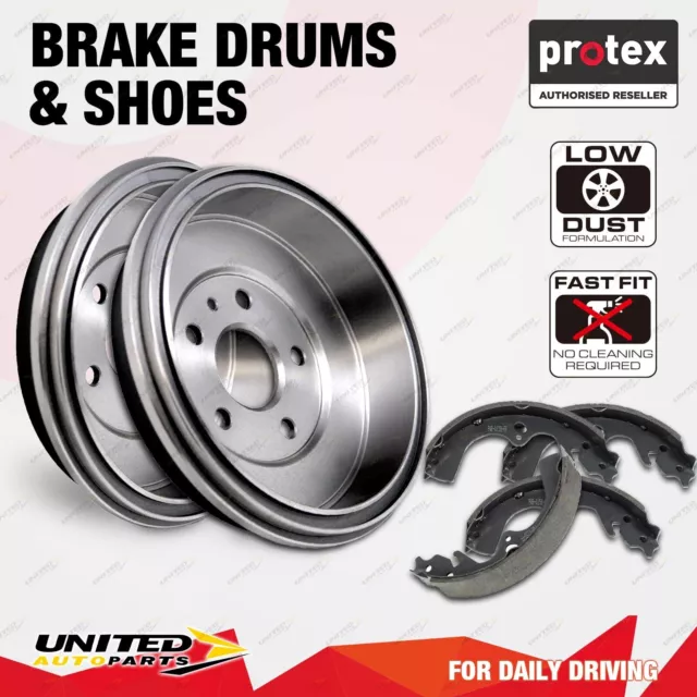 Rear Protex Brake Drums + Shoes for Mitsubishi Lancer CE Mirage CE 1.5 1.8L