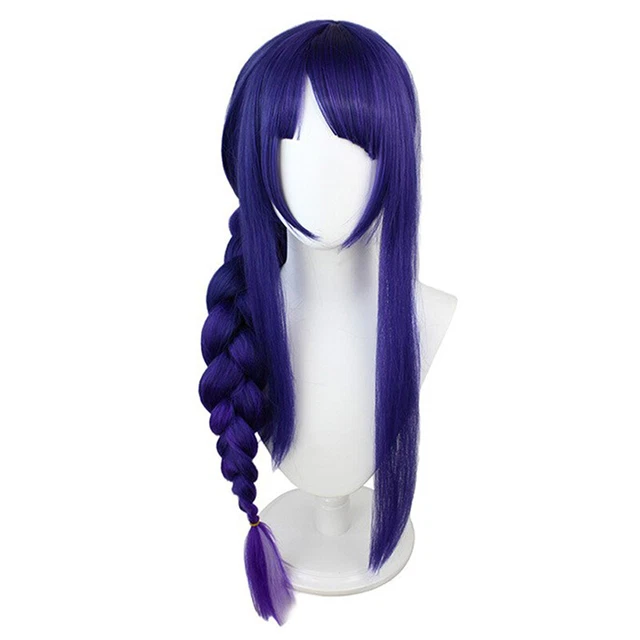 Game Genshin Impact Raiden Shogun Baal Wigs Cosplay Long Gradient Dyeing Wig WC4