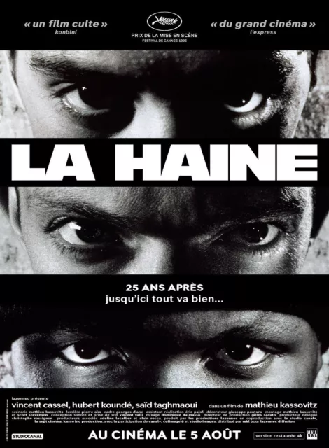 LA HAINE Original Movie Poster 160 x 120 cm Mathieu Kassovitz R2021