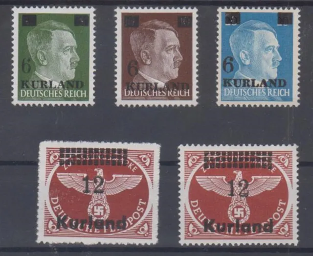 Deutsche Besetzung Kurland Nr. 1 - 4 A + B postfrisch LUXUS