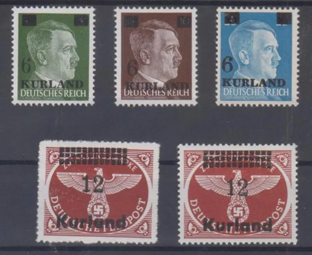 Deutsche Besetzung Kurland Nr. 1 - 4 A + B postfrisch LUXUS