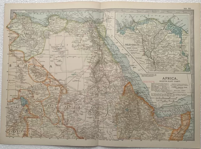 Encyclopaedia Britannica Map 1903 Africa North-East Part