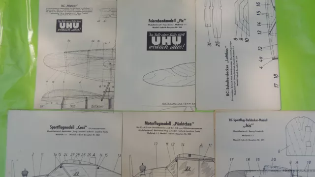 Konvolut Modell-Technik Baupläne: Flugmodelle  - VTH-Verlag  - 70erJahre (?)