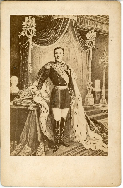 Carte De Visite Photographique (CDV) Vintage - Le Prince Impérial, 16 Mars 1874 - Tirage Albuminé Original