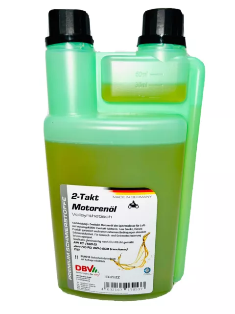 2-Takt Öl mineralisch 1 Liter Dosierflasche Kettensägenöl selbstmischend
