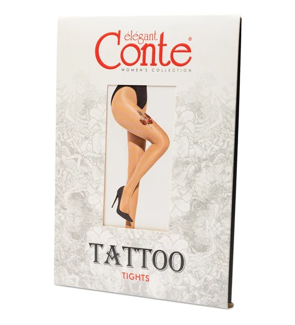 Conte TIGHTS Bikini 20 Den, Cute Ajour Lace Underwear-Imitation Sheer  Pantyhose