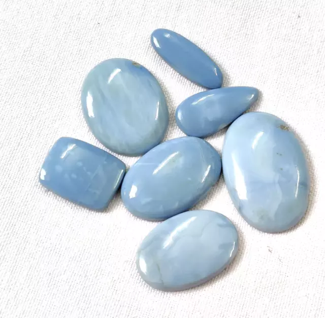 Natural Excellent Blue Opal Oval Cabochon Lot For Jewelry Making Gemstone 175Cts