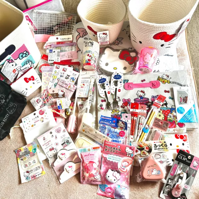 【NEW】Many Sanrio Hello Kitty Goods Baskets Chopsticks Case Clips Sponge From JP