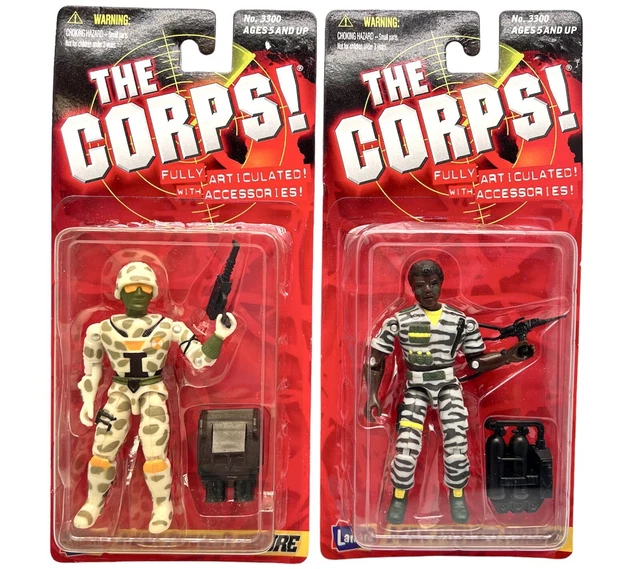 LANARD CORPS ACTION Figure Set Of 2 Rare Collectible Toys Max Power