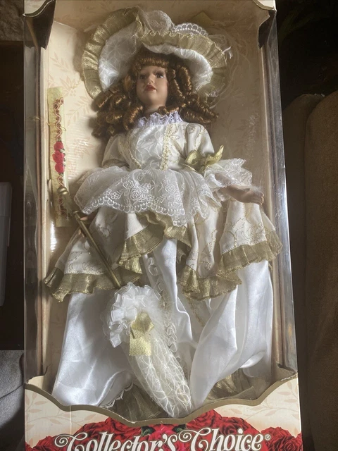 Collectors Choice Bisque Dandee Porcelain Doll (22in) Vintage 1990’s