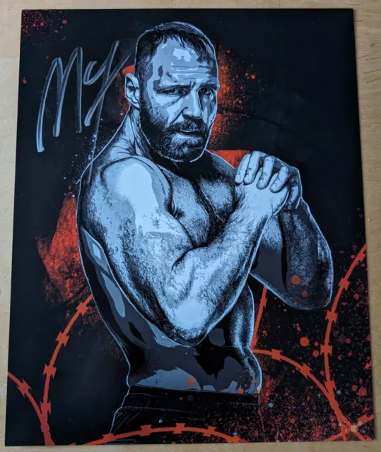 Wrestling autograph JON MOXLEY Wrestle Crate signed 8x10 WWE AEW CZW PWG 8x10