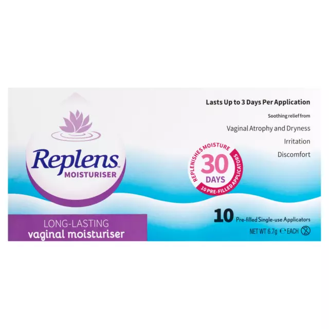 Replens Long Lasting Vaginal Moisturiser 10 Pack, Hormone-free & Soothing relief 2