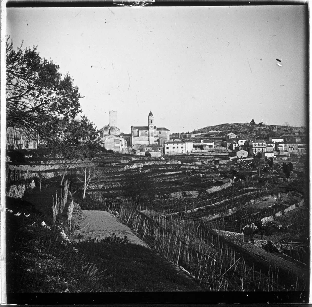 Quesnoy-en-Santerre, Plaque verre stéréo, positif noir & blanc 4,5x10,7 cm