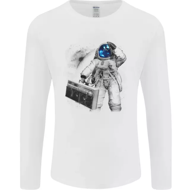 T-shirt a maniche lunghe Space Ghetto Blaster Astronaut Music da uomo