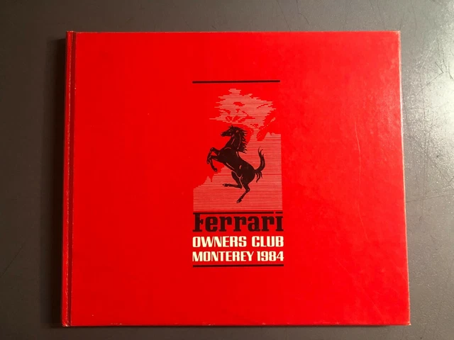 1984 Ferrari Owner's Club Monterey Book -- RARE!! Awesome L@@K