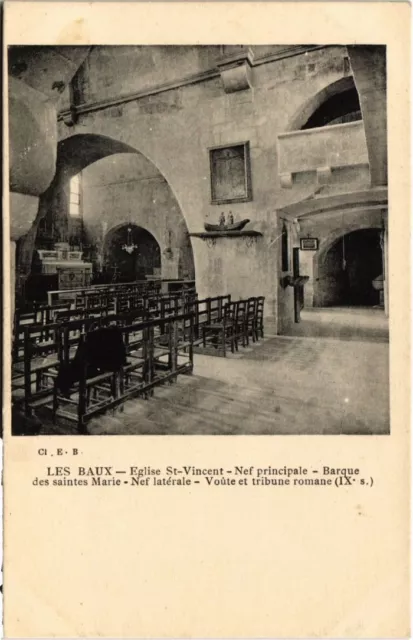 CPA LES BAUX-de-PROVENCE Church of Saint-Vincent - Main Nave (1290971)