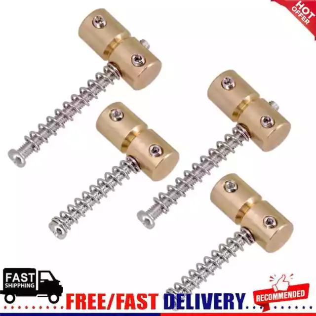 4pcs 4 Strings Brass Guitar Bridge Saddles for Electric Guitar Bass Bridges