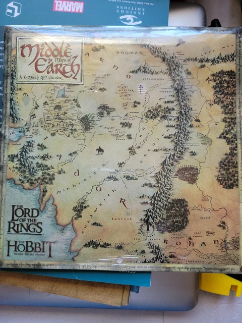 LORD OF THE Rings Middle-earth Maps 2017 Mini Wall Calendar $11.99
