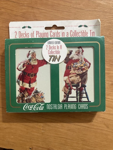 Coca Cola nostalgia playing cards, pk of 2 decks, 1994, new unopened
