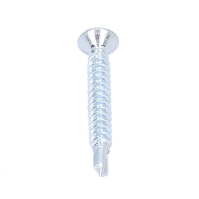 50x Head Drill Screws Galvanized Self Drilling Screws 4.2x32mm Flat Head✈