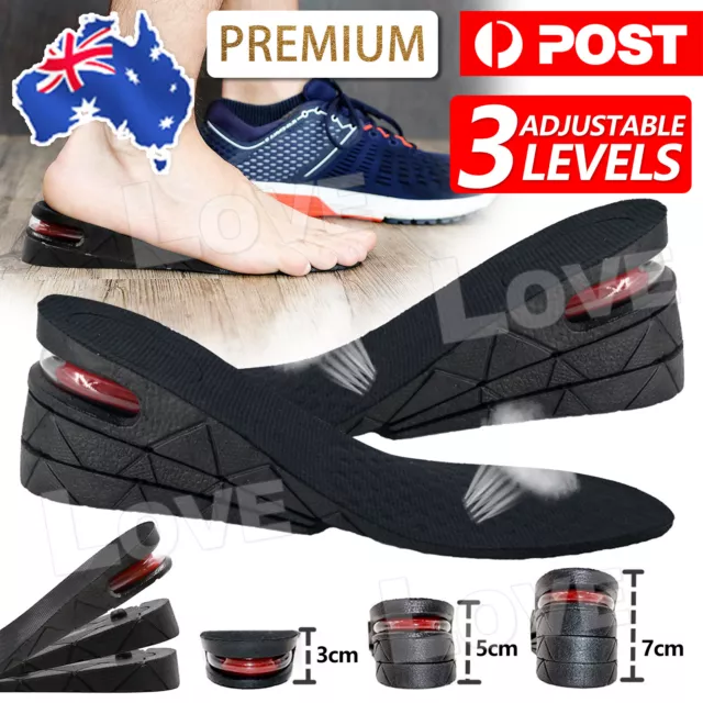 Air Cushion Height Increase Heel Gel Shoes Insoles Inserts Taller Lifts Pad AU