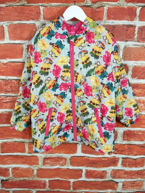 Girl Coat Age 4-6 Years Next Lightweight Hooded Rain Mac Jacket Minions 116Cm