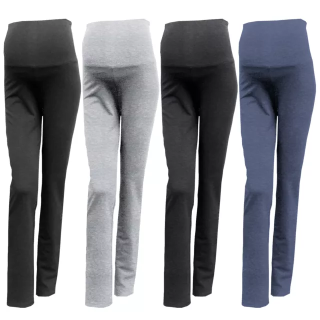 Ladies Maternity Trousers Over Bump Casual Soft Touch Cotton Rich Pregnancy