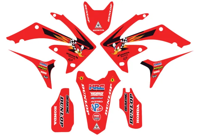 HONDA WOODY 2010-2013 CRF250 2009-2012 CRF450 GRAPHICS KIT STICKER DECALS 21mil