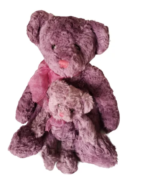 Vintage Bearberry Teddy Bears Russ Berrie Large and Small 1990s plush