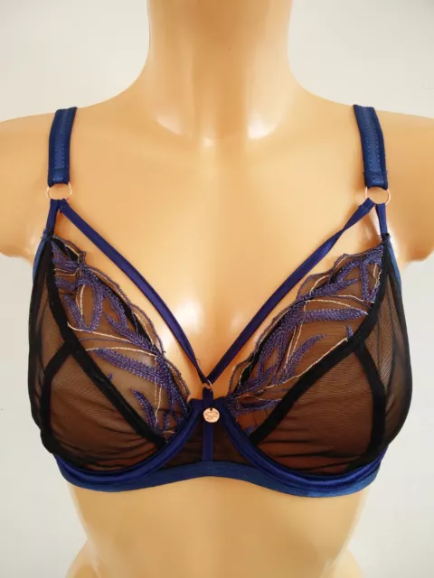 BNWT WOMEN UK 32E Scantilly Curvy Kate Navy Gold Submission Plunge Wire Bra  0819 £18.49 - PicClick UK