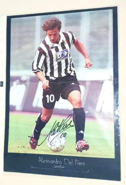 Alessandro Del Piero Signed 10X8 Juventus Football Magazine Photo Mounted+Coa.