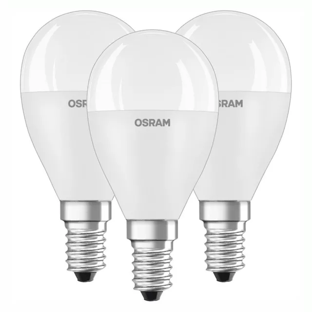3 x Osram LED Leuchtmittel Classic Tropfen 7W =60W E14 matt 806lm warmweiß 2700K