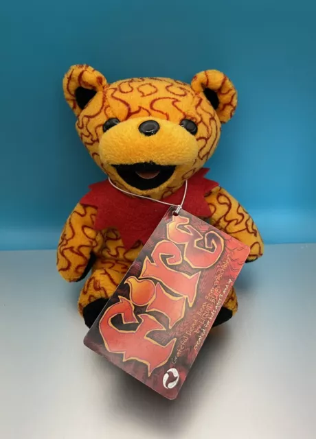 GRATEFUL DEAD VINTAGE 1999 ‘FIRE’ Liquid Blue  Bean bear  - Tag Included !!