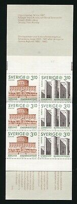 Sweden 1630a Europa Library Church Complete Booklet of Stamps MNH 1987