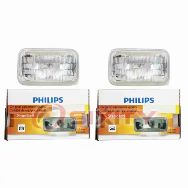 2 pc Philips Low Beam Headlight Bulbs for Buick Century Riviera Skyhawk cs