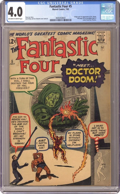 Fantastic Four #5 CGC 4.0 1962 3693458001 1st app. Doctor Doom