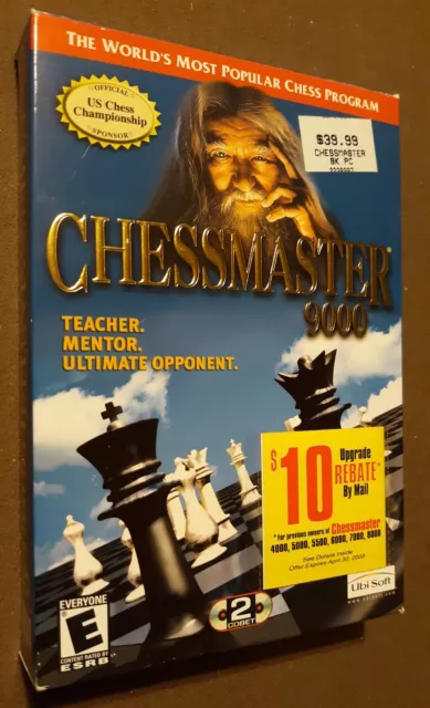 Chessmaster 9000 PC CD Rom Two Disc Ubi Soft Jewel Case Edition Disc Are  Mint