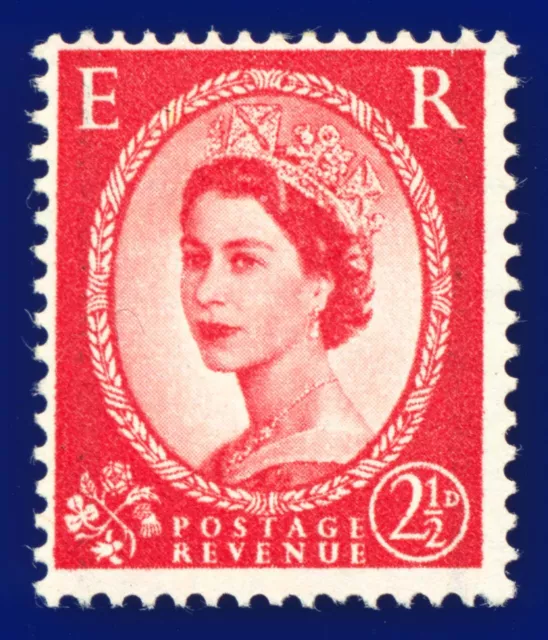 1957 SG565 2½d Carmine-Red (Type 2) 2GL S54 MNH CV £8.50 ahbx