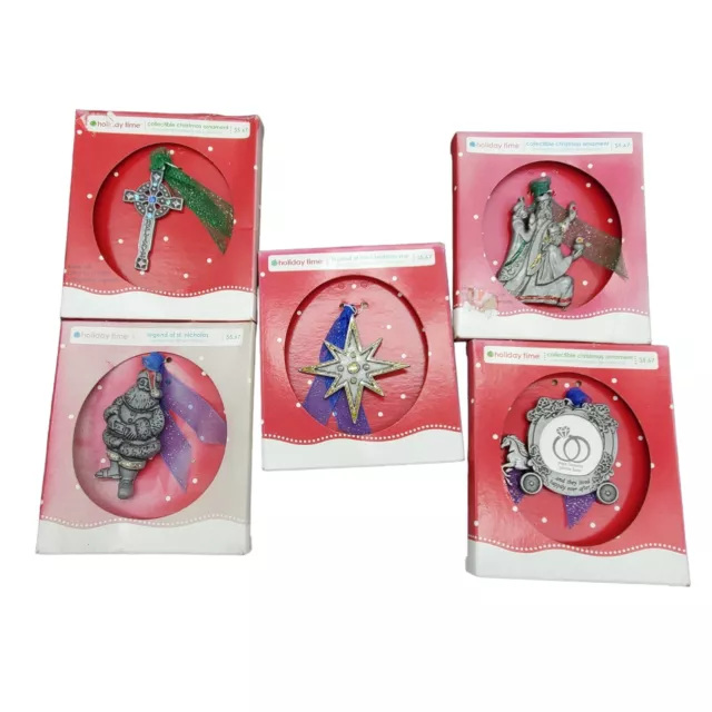 5 Holiday Time Snowman Ornament Pewter 2 with Crystallized Swarovski Elements