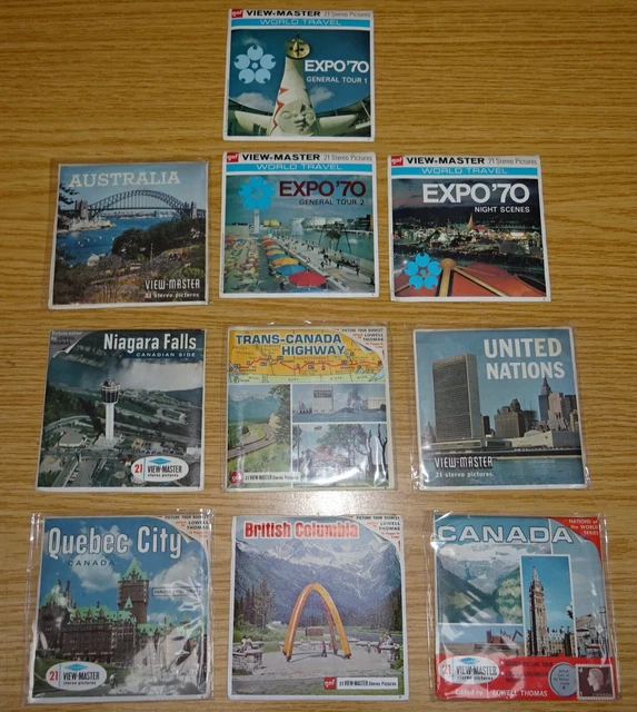 Discos de fotos view master, temática variada.