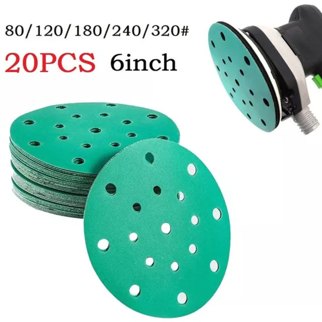 Premium Zirconia Sandpaper Discs for Festool Sander 17 Hole 6 inch 80 Grit