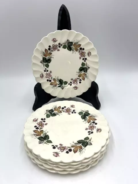 Set of 6- Myott Staffordshire 6 1/4" Bread & Butter Plates ~ Hedgerow Excellent!