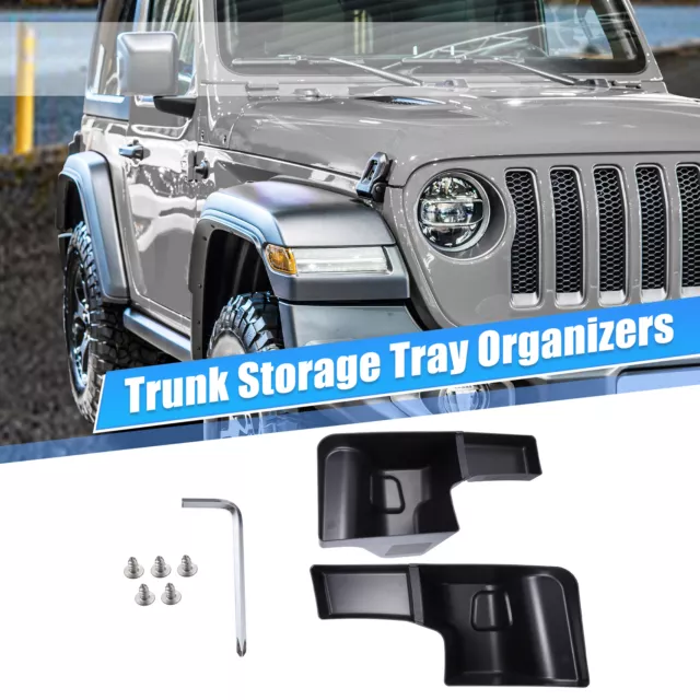 Wheel Well Storage Bin for Jeep Wrangler JL Trunk Organizer Tray Cargo Side Box