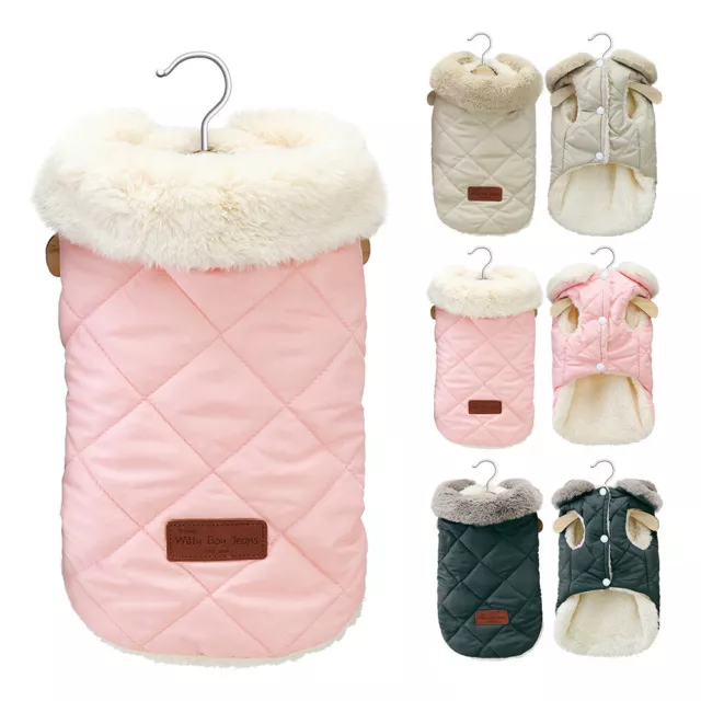 Cappotto per Cani Inverno Caldo Giacca Gilet Pile Cappottino Vestiti Cane Abiti