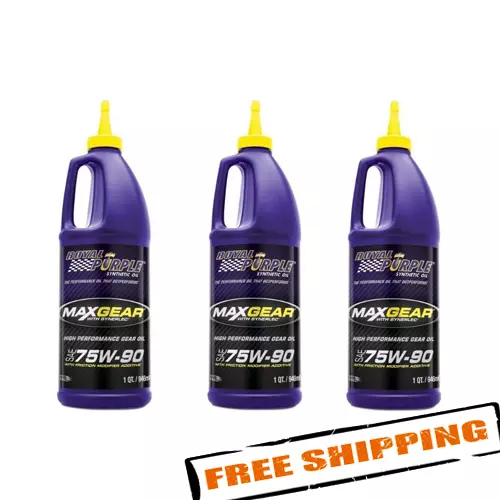 Royal Purple 01300 Max Gear 75W-90 Synthetic Gear/Differential Oil - 3 Quarts