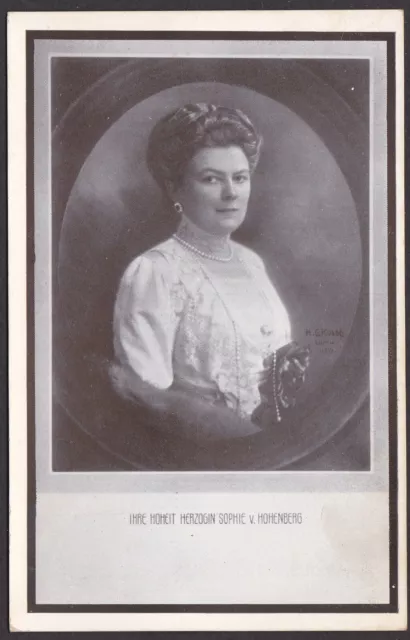 19261 AK Portrait Foto Herzogin Sophie von Hohenberg Adel Monarchie B.K.W I.