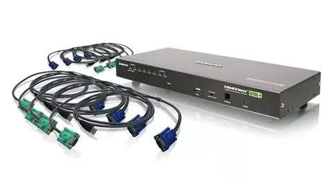 IOGEAR GCS1808KITU 8-Port Combo VGA KVMP Switch w/ USB Cables ~E~